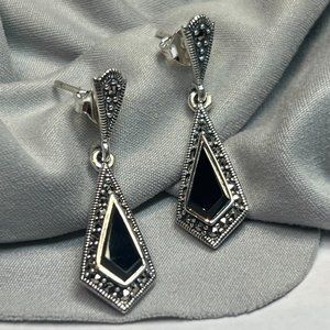 Sterling Silver Drop Kite Earrings Dangle Earrings for Women 925 Made in Silver